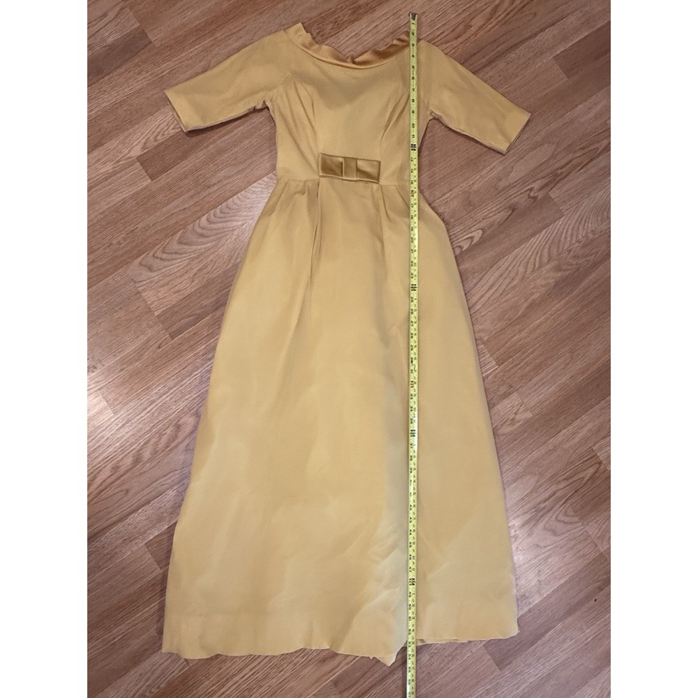Vintage 1960s Lorrie Deb Formal Full Length Evening Dress Gown Chiffon Overlay S - Picture 13 of 14